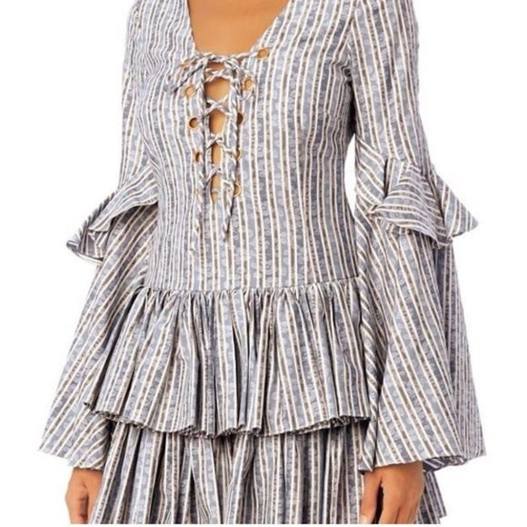 Caroline Constas Blue 'Anastasia' Cocktail Dress - Picture 3 of 3